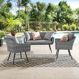 3 - Piece Outdoor Wicker Rattan Loveseat and Armchair Set - Outdoor available at Alpine Outlets in Denver