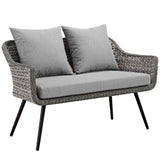 3 - Piece Outdoor Wicker Rattan Loveseat and Armchair Set - Outdoor available at Alpine Outlets in Denver