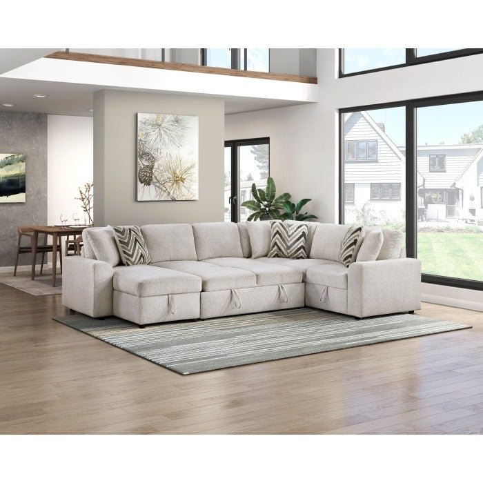 3 - Piece Sectional with Pull - out Bed and Hidden Storage - 🟢 Sofas available at Alpine Outlets in Denver