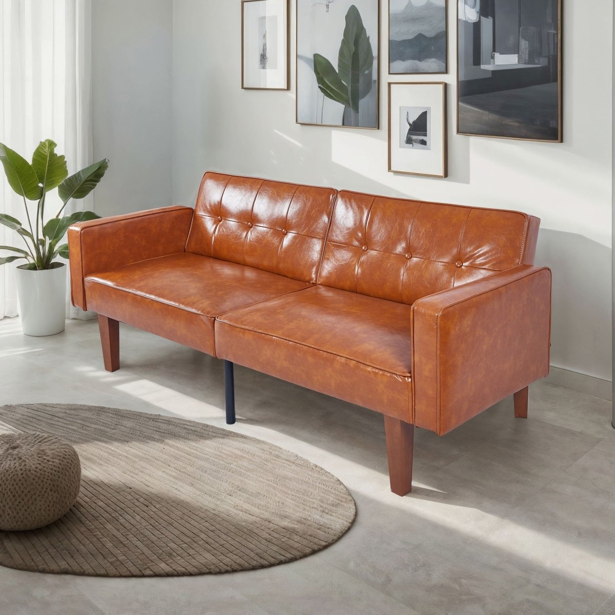 3 Position Split Back Futon Sofa Bed For Living Room - Futon Sofas available at Alpine Outlets in Denver