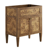30" Brown Wood Bathroom Vanity Cabinet (Sink Basin Not Included) - Bathroom Fixtures - Alpine Outlets