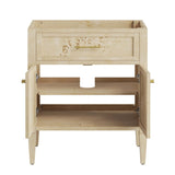 30" Burgundy Wood Bathroom Vanity Cabinet (Sink Basin Not Included) - Bathroom Fixtures - Alpine Outlets