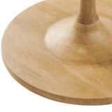 30 Inch Round Solid Mango Wood Pedestal Coffee Table in Oak - Coffee Tables available at Alpine Outlets in Denver