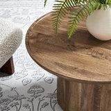 30 Inch Timeless Round Solid Mango Wood Coffee Table - Coffee Tables available at Alpine Outlets in Denver