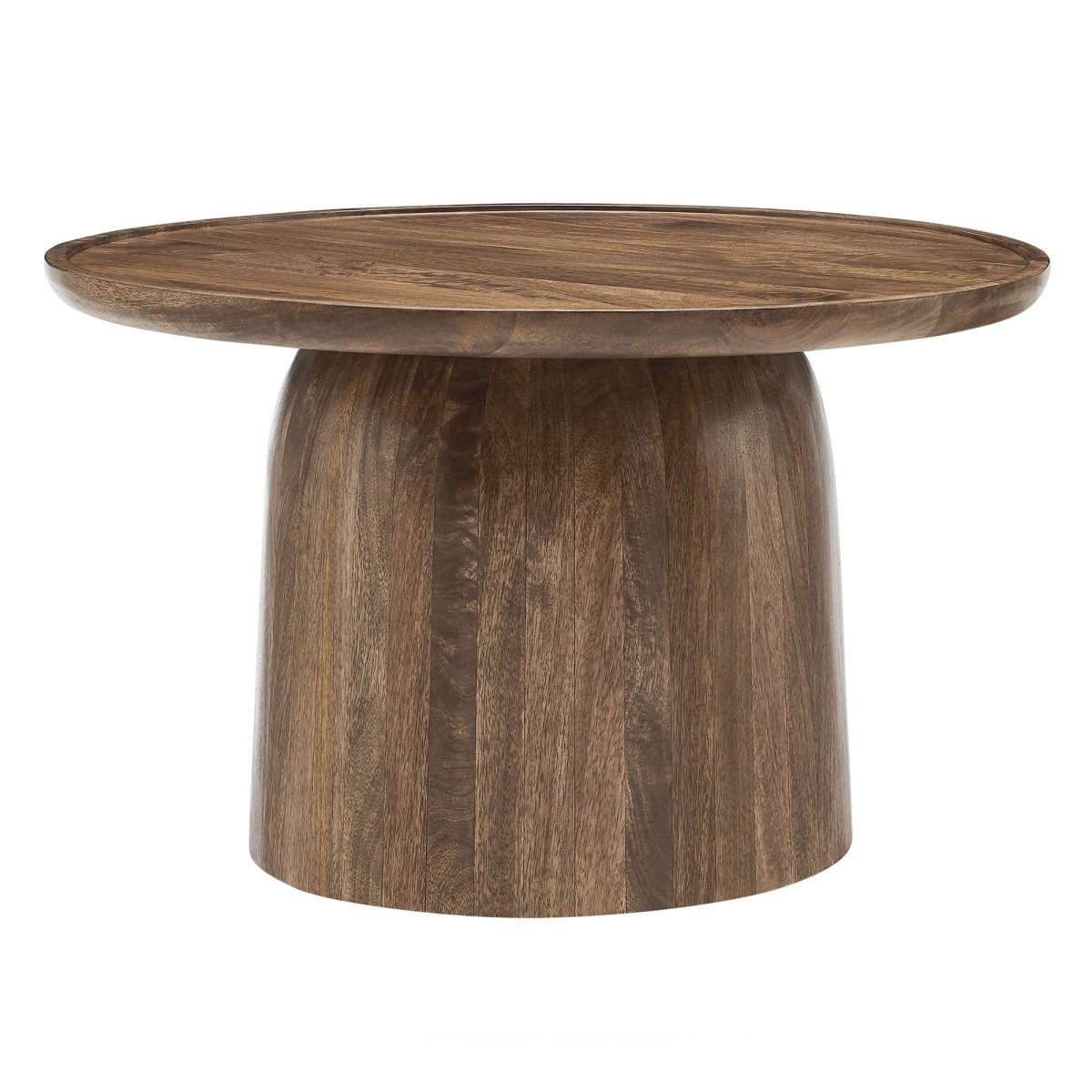 30 Inch Timeless Round Solid Mango Wood Coffee Table - Coffee Tables available at Alpine Outlets in Denver