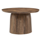 30 Inch Timeless Round Solid Mango Wood Coffee Table - Coffee Tables available at Alpine Outlets in Denver