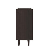 30" Mid - Century Modern Display Stand and Storage Cabinet in Cappuccino White - Bookcases available at Alpine Outlets in Denver
