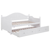 Julie Ann Wood Twin Daybed with Trundle - White