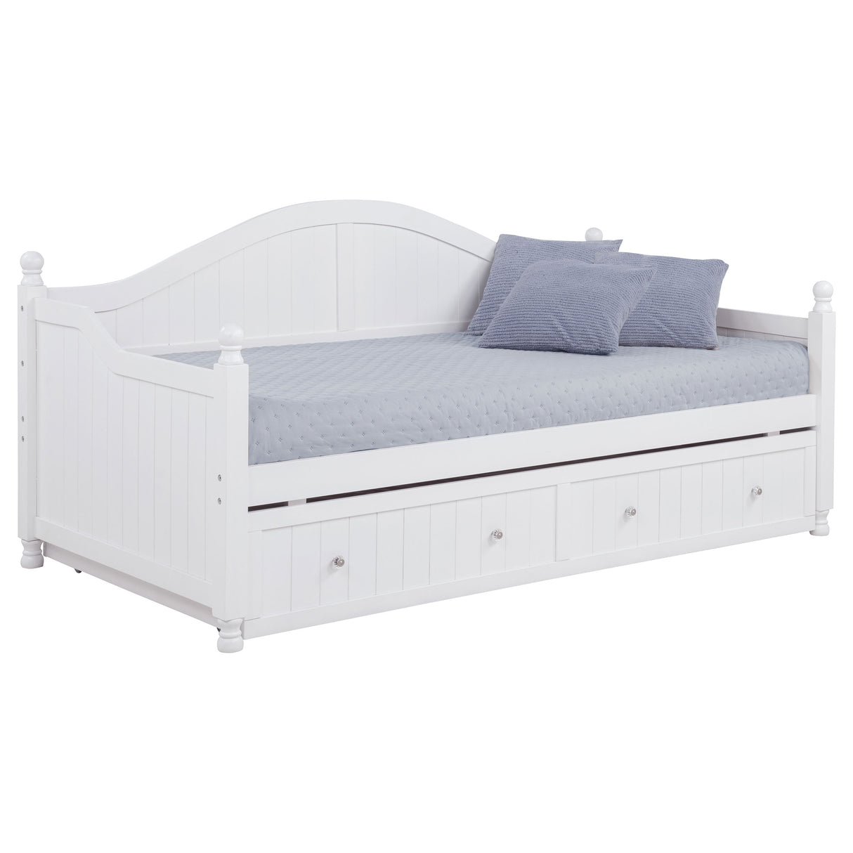 Julie Ann Wood Twin Daybed with Trundle - White