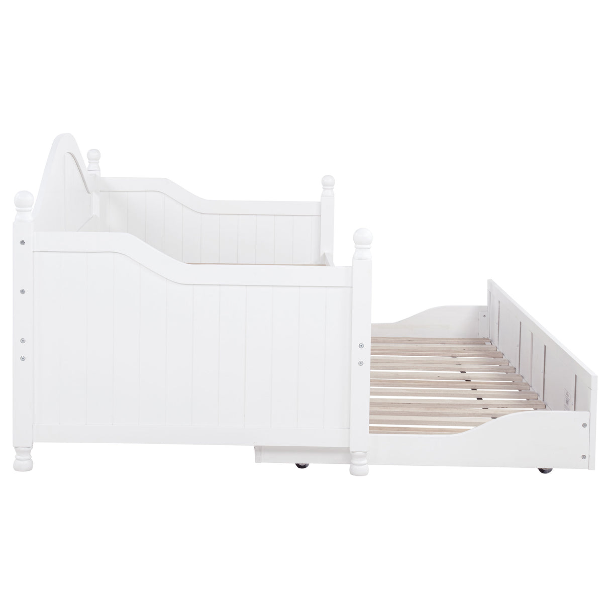 Julie Ann Wood Twin Daybed with Trundle - White