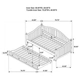 Julie Ann Wood Twin Daybed with Trundle - White
