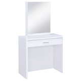Harvey Vanity Set with Lift-Top Stool - White