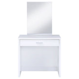 Harvey Vanity Set with Lift-Top Stool - White