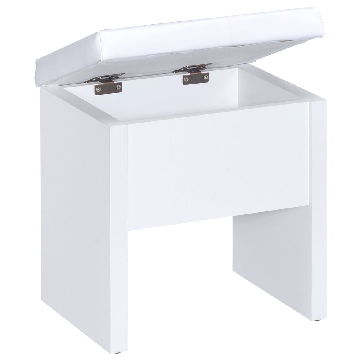 Harvey Vanity Set with Lift-Top Stool - White