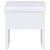 Harvey Vanity Set with Lift-Top Stool - White