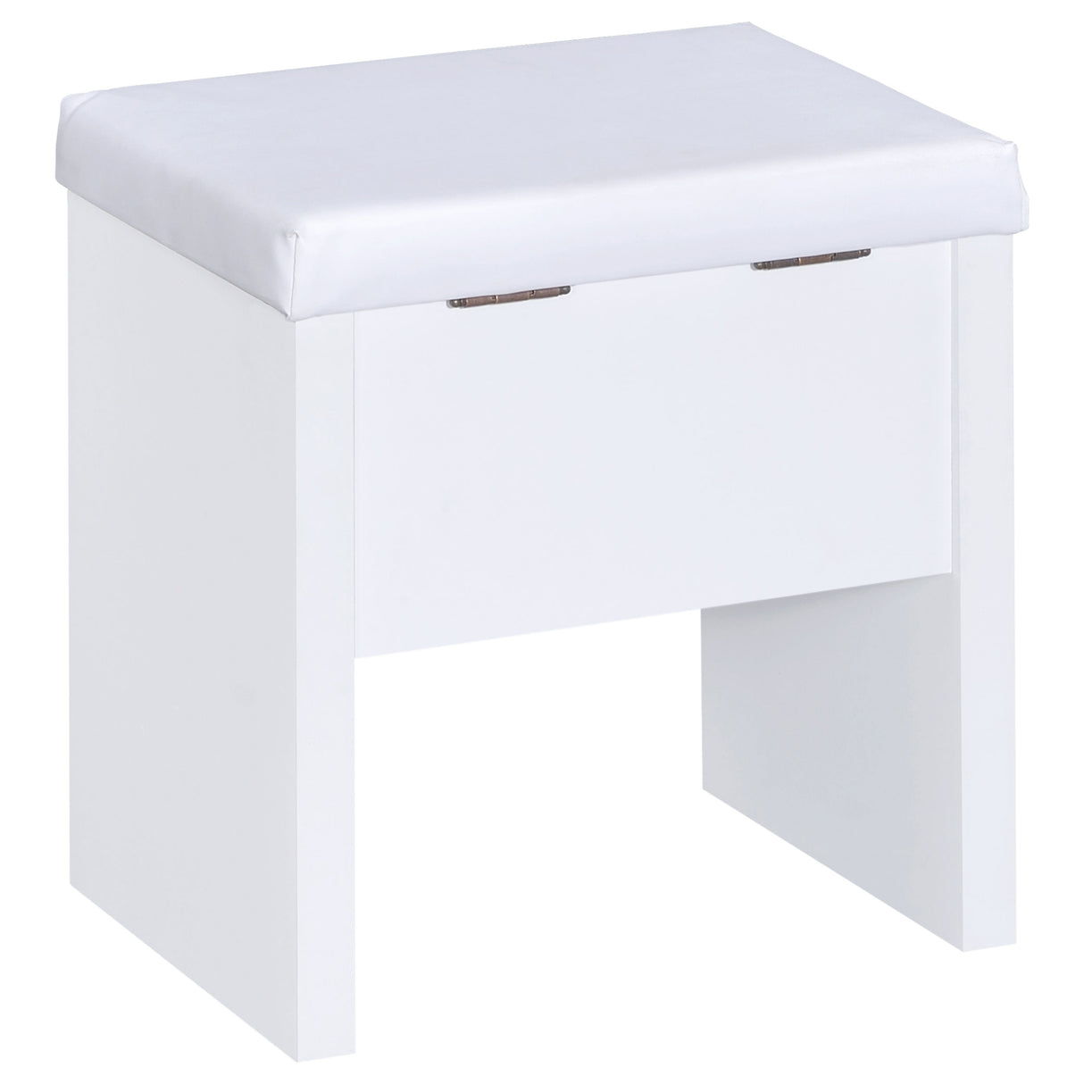 Harvey Vanity Set with Lift-Top Stool - White