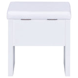 Harvey Vanity Set with Lift-Top Stool - White