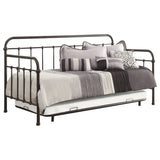 Livingston Metal Twin Daybed with Trundle, Dark Bronze