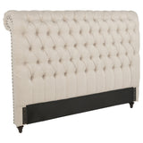 Devon 57-inch Upholstered Full Headboard in Beige