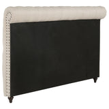 Devon 57-inch Upholstered Full Headboard in Beige