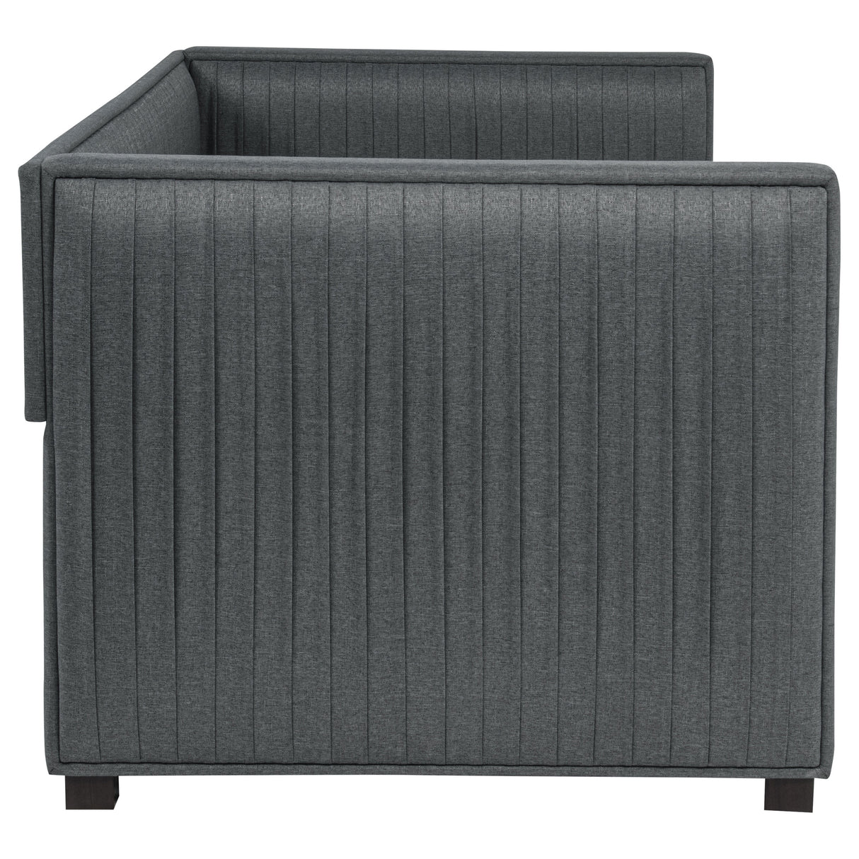 Brodie Upholstered Twin Daybed with Trundle, Grey