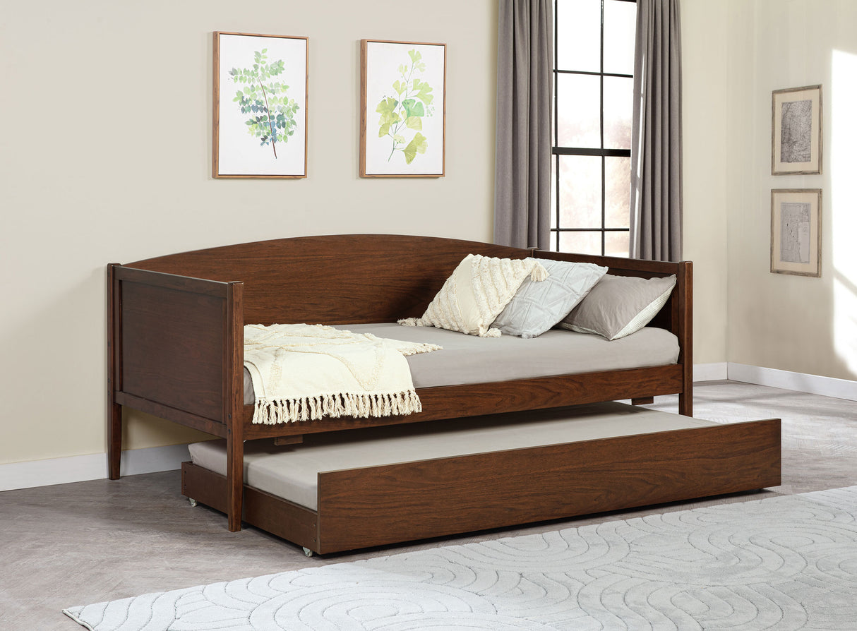 Bozeman Wood Twin Daybed With Trundle, Medium Walnut