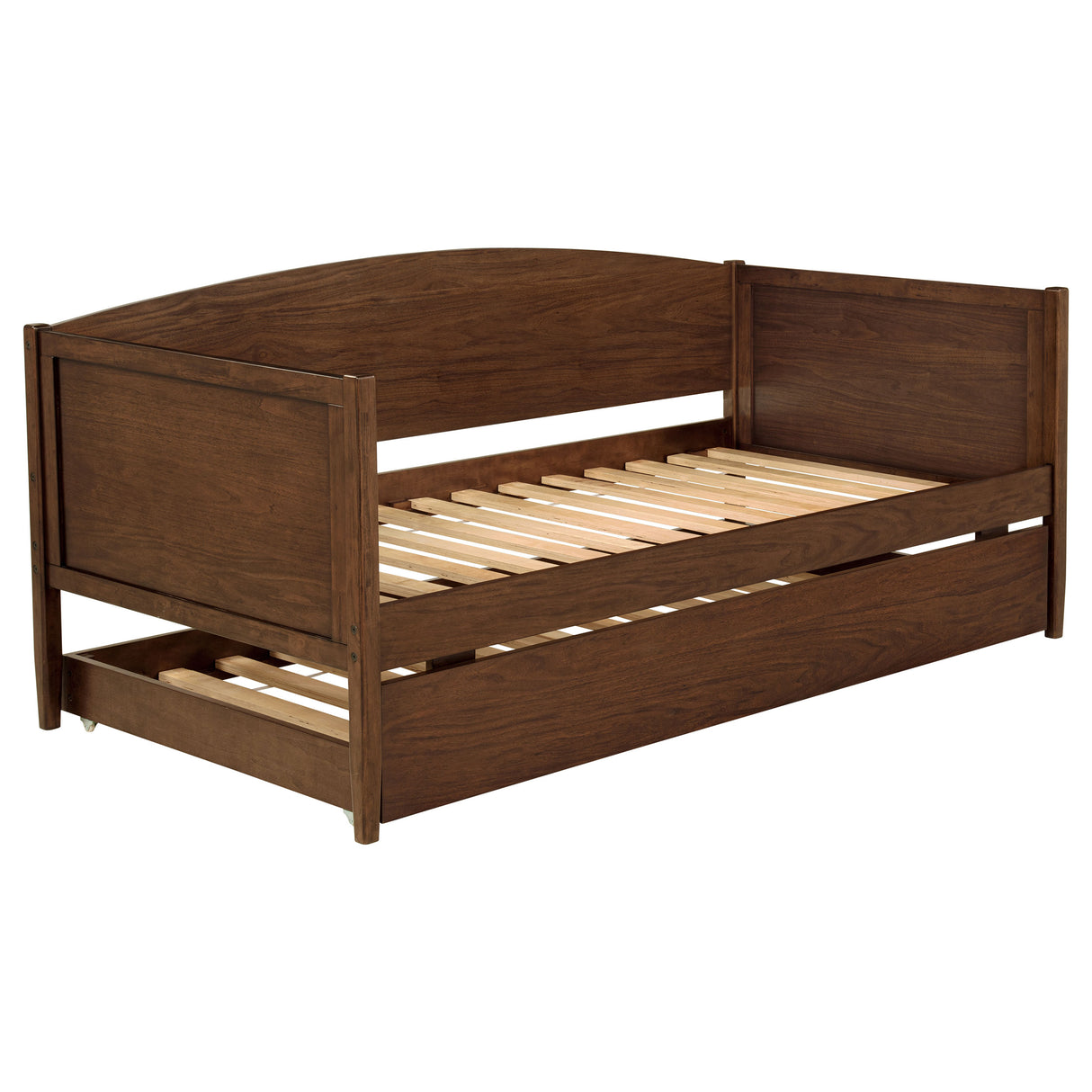 Bozeman Wood Twin Daybed With Trundle, Medium Walnut