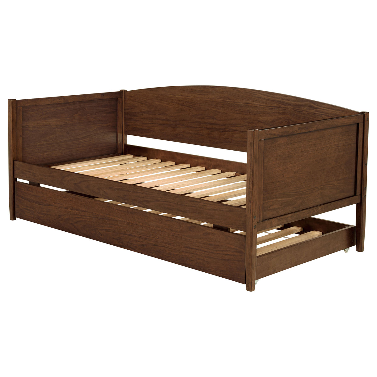Bozeman Wood Twin Daybed With Trundle, Medium Walnut