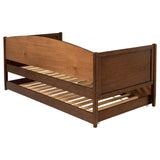 Bozeman Wood Twin Daybed With Trundle, Medium Walnut
