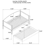 Bozeman Wood Twin Daybed With Trundle, Medium Walnut
