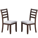 Ladder Back Design Dining Chairs (Set of 2) - Walnut