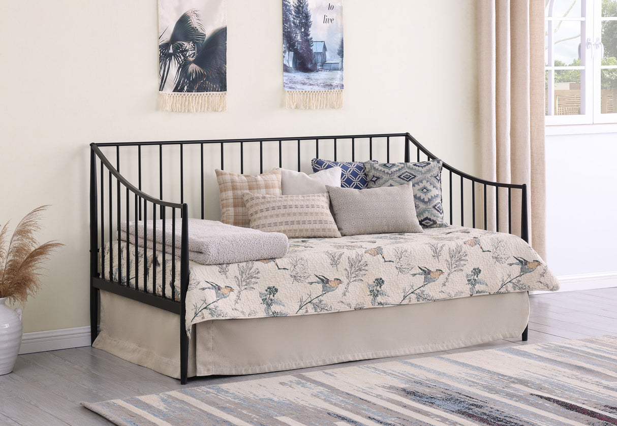 Newbury Metal Twin Daybed, Matte Black