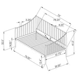Newbury Metal Twin Daybed, Matte Black