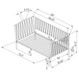 Richland Metal Twin Daybed, Matte Black
