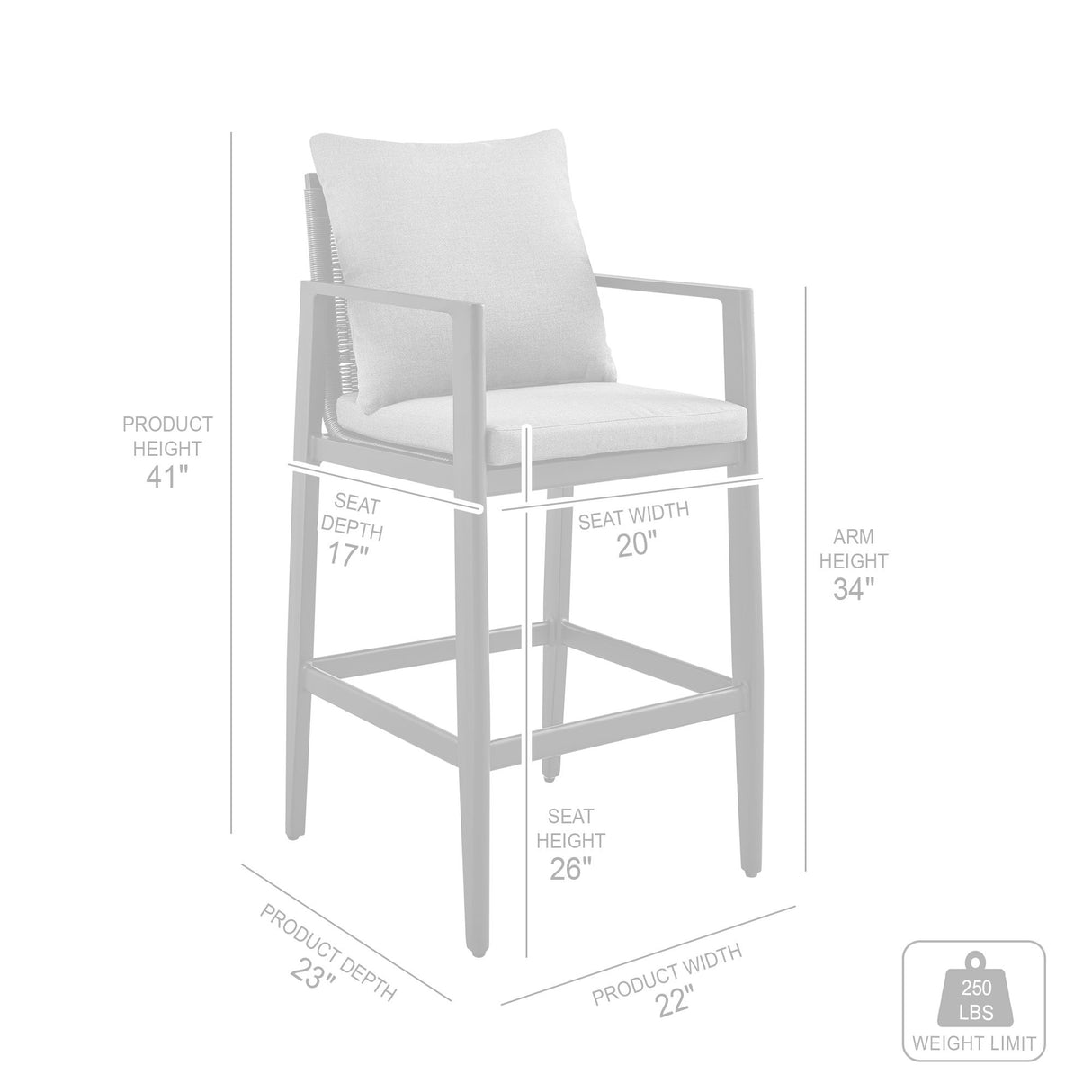 Cayman - Outdoor Patio Counter Height Bar Stool Set