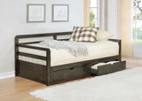 Sorrento Twin XL Daybed with Trundle and Drawers, Grey