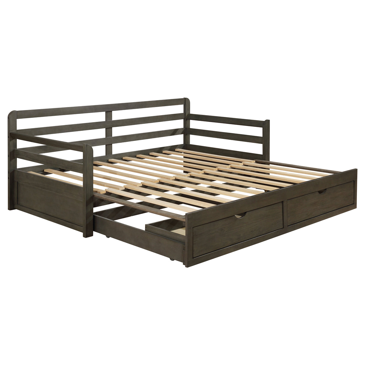 Sorrento Twin XL Daybed with Trundle and Drawers, Grey