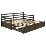 Sorrento Twin XL Daybed with Trundle and Drawers, Grey