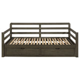 Sorrento Twin XL Daybed with Trundle and Drawers, Grey