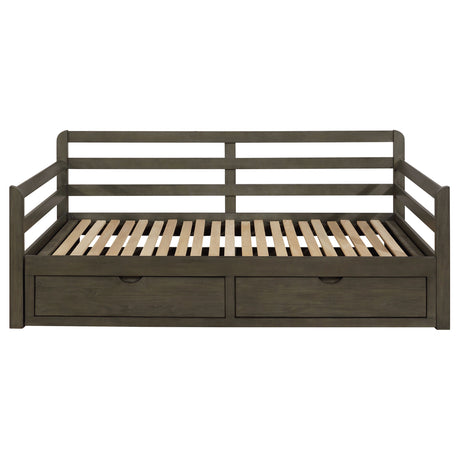 Sorrento Twin XL Daybed with Trundle and Drawers, Grey