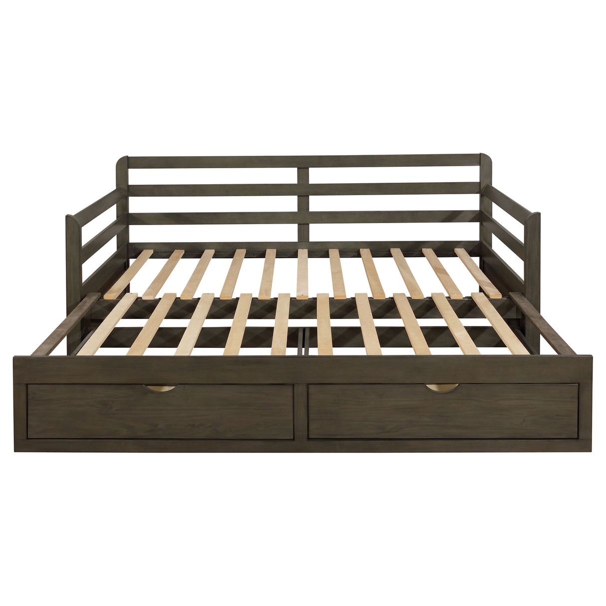 Sorrento Twin XL Daybed with Trundle and Drawers, Grey