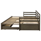 Sorrento Twin XL Daybed with Trundle and Drawers, Grey