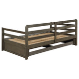 Sorrento Twin XL Daybed with Trundle and Drawers, Grey