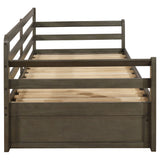 Sorrento Twin XL Daybed with Trundle and Drawers, Grey