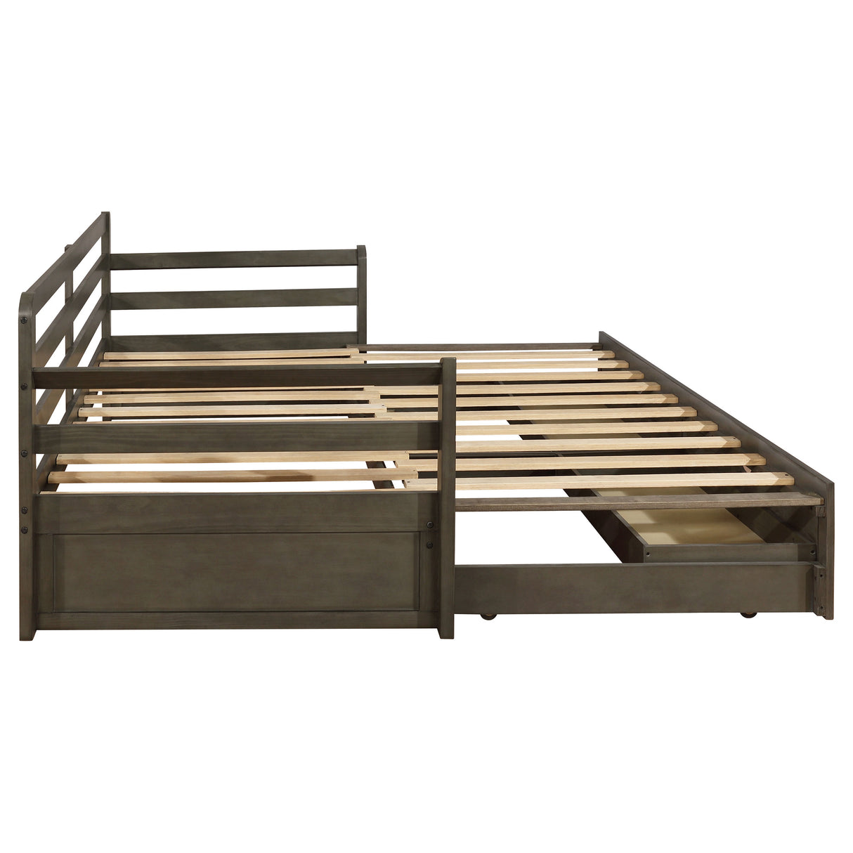 Sorrento Twin XL Daybed with Trundle and Drawers, Grey