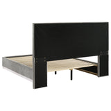 Grey and White High Gloss Eastern King Bed Frame