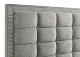 Grey and White High Gloss Eastern King Bed Frame