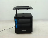 Lerma Black Ash 1-Drawer Nightstand with Bluetooth Speaker