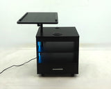 Lerma Black Ash 1-Drawer Nightstand with Bluetooth Speaker