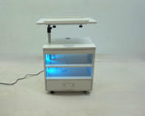 Lerma White High Gloss 1-Drawer Nightstand with Bluetooth Speaker